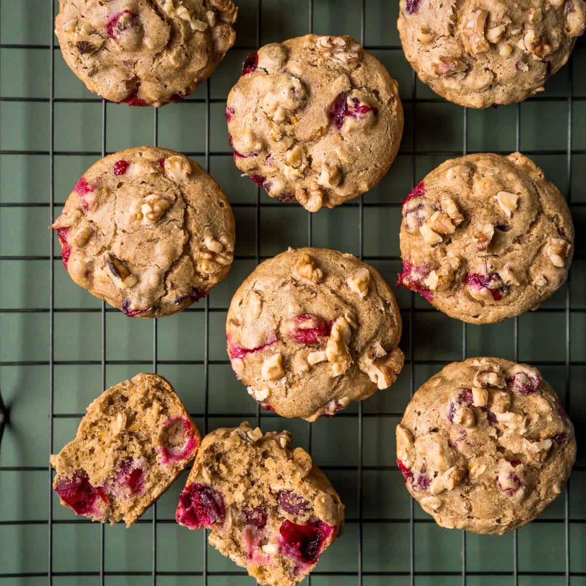 Festive Grain-Free Cranberry Orange Muffins: Vegan & Gluten-Free