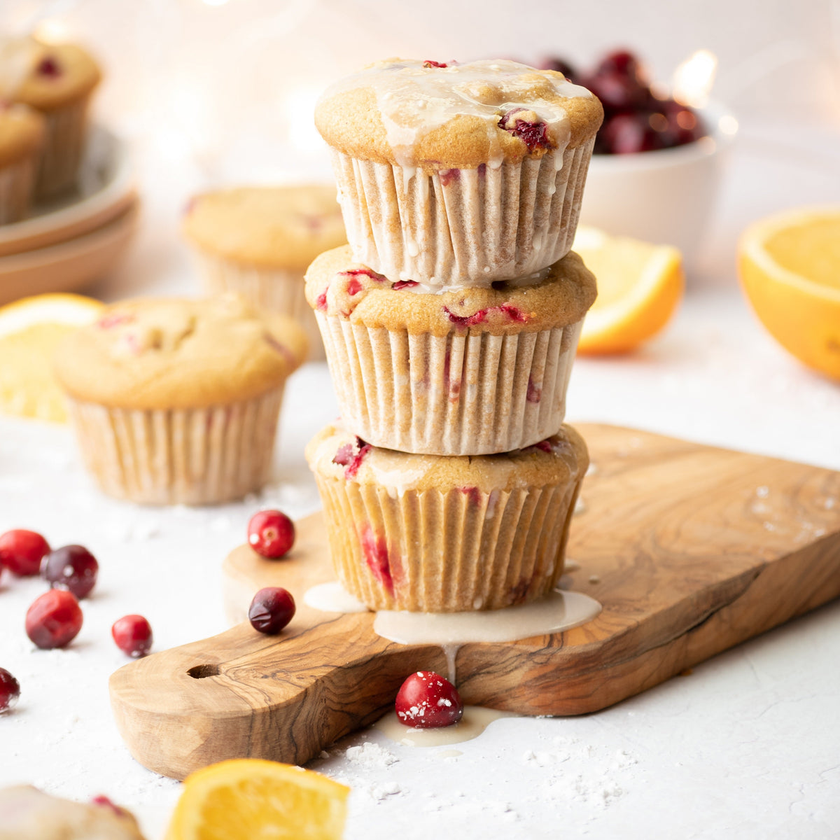 Grain-Free Cranberry Orange Muffins: Low-Fat & Refined Sugar-Free